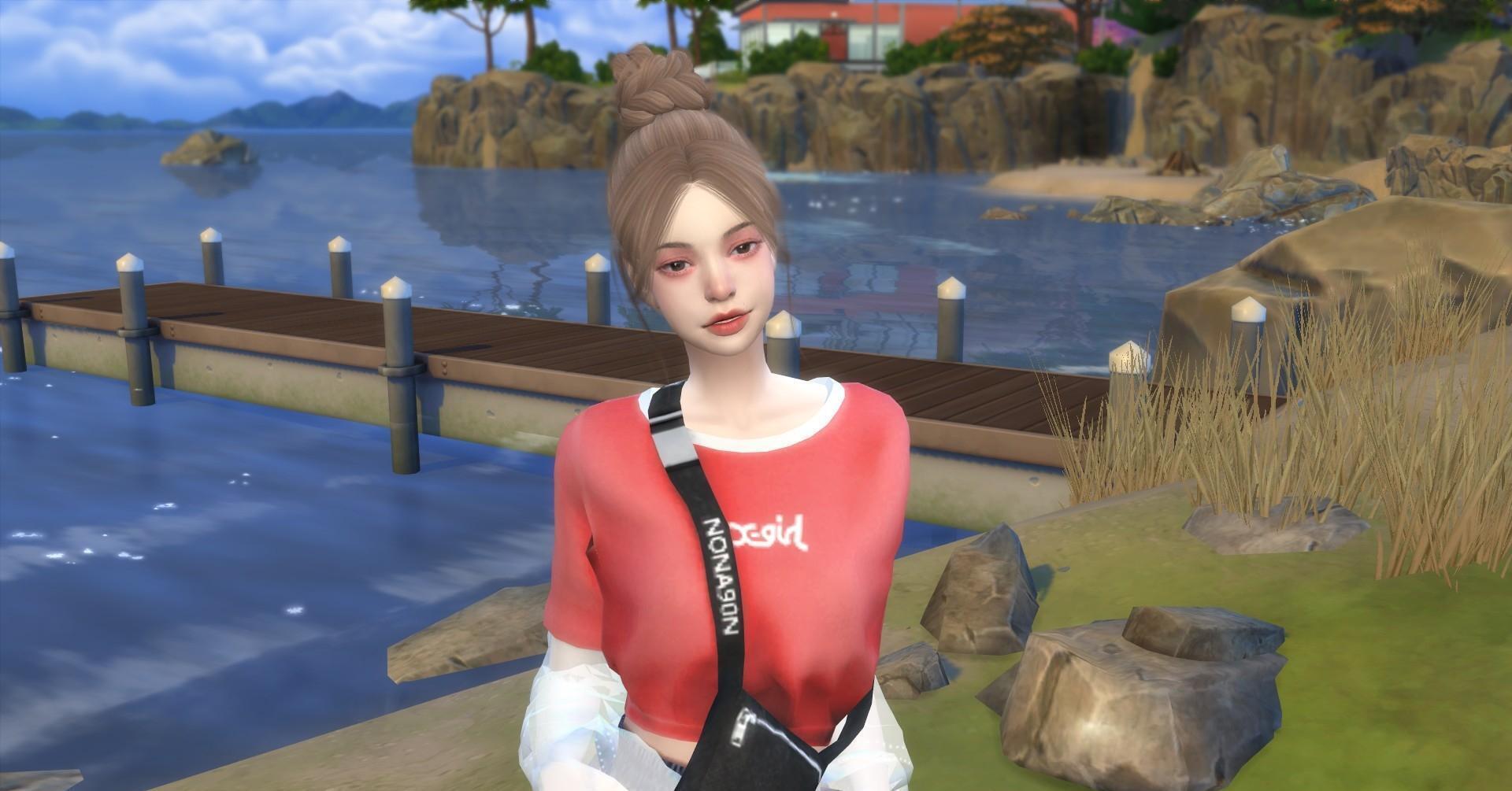 今天的人设是丸子头女大学生