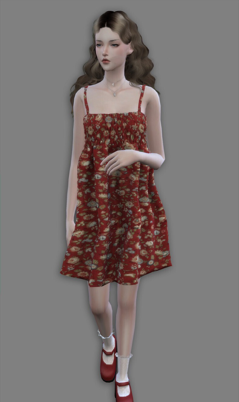 终于快放暑假了~穿上我的小红裙