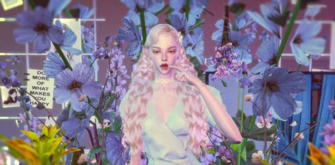 朝露玫瑰+淡颜系少女+法式鸢尾花女孩