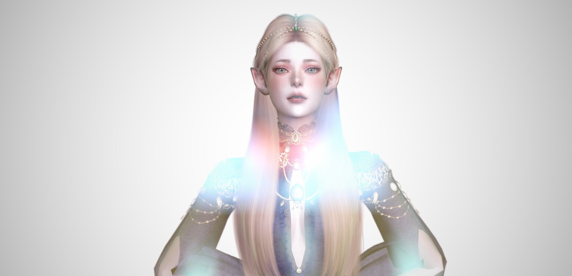 金发碧眼的精灵公主