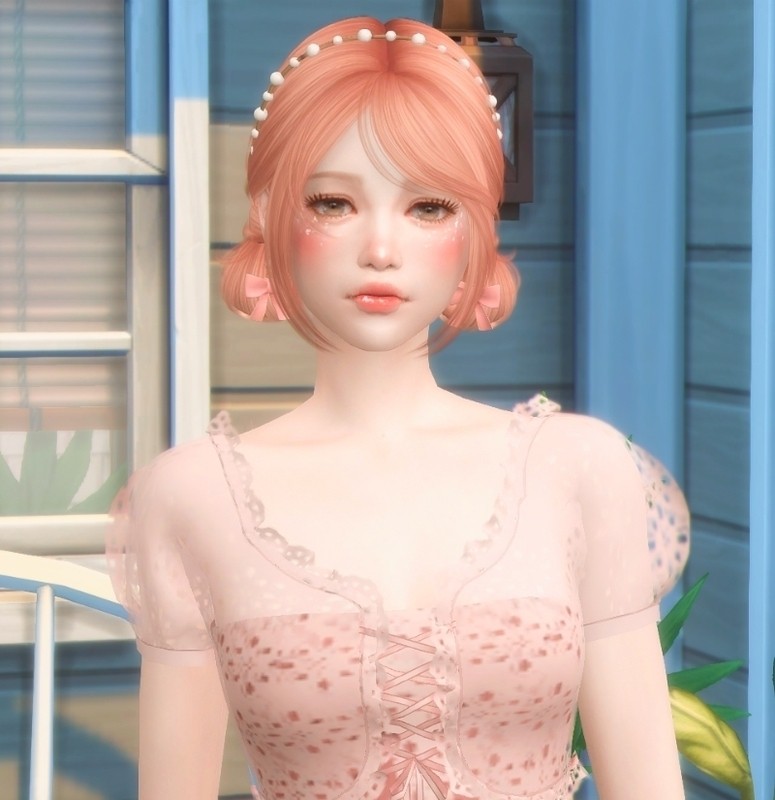 粉红马卡龙色少女