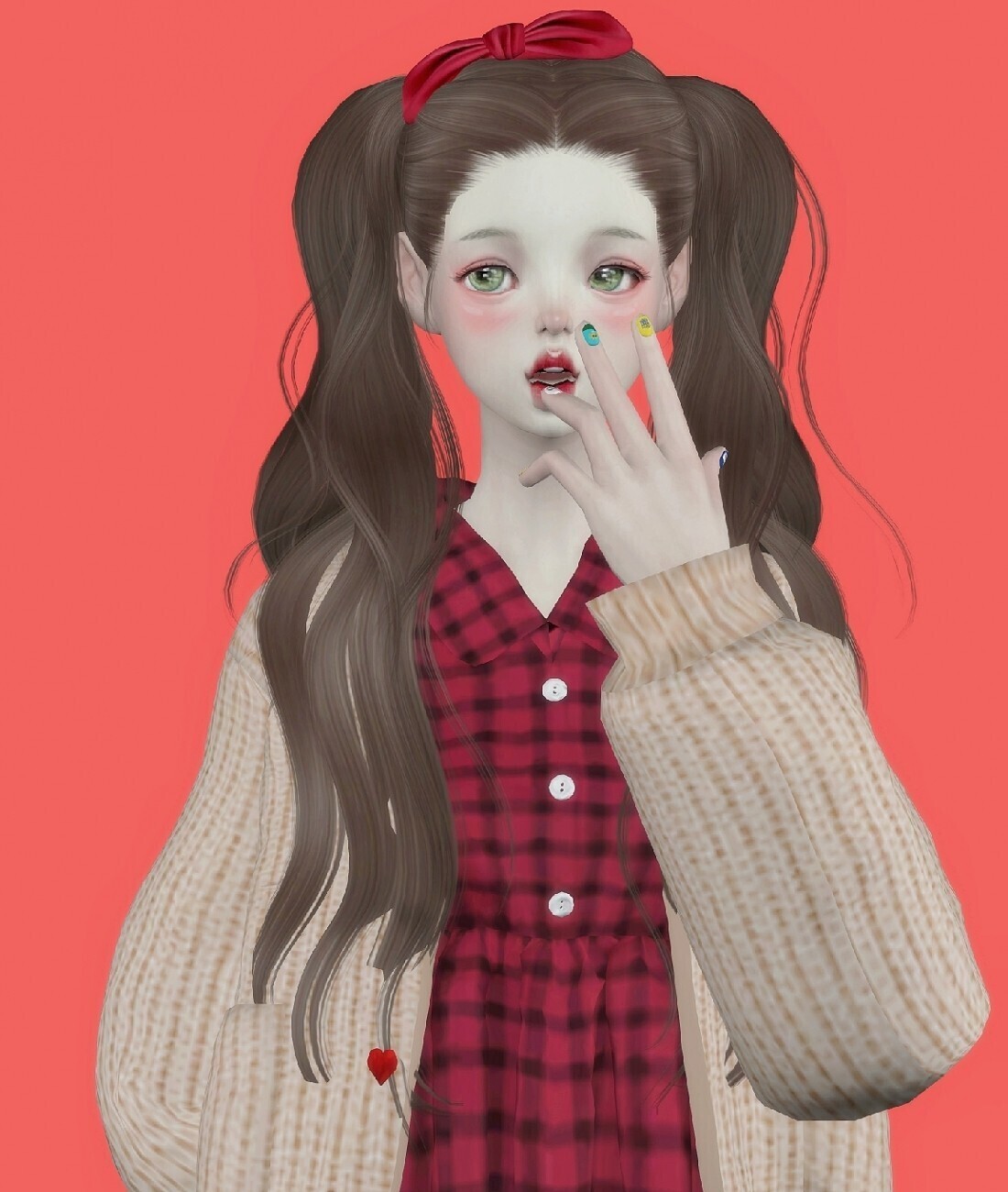 分享可爱的双马尾妹妹