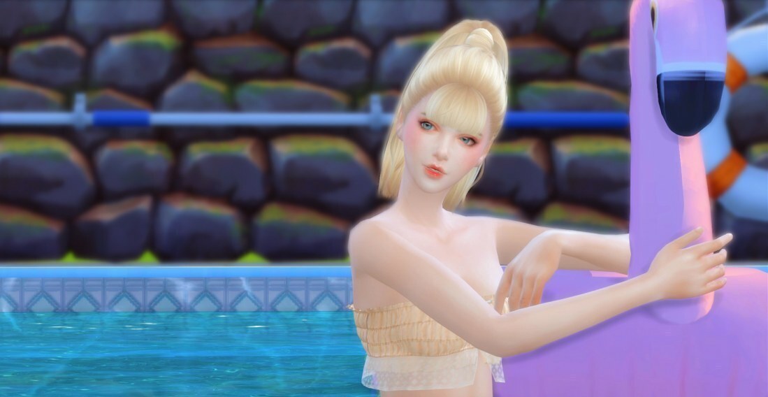 夏日的柠檬味汽水~泳衣少女