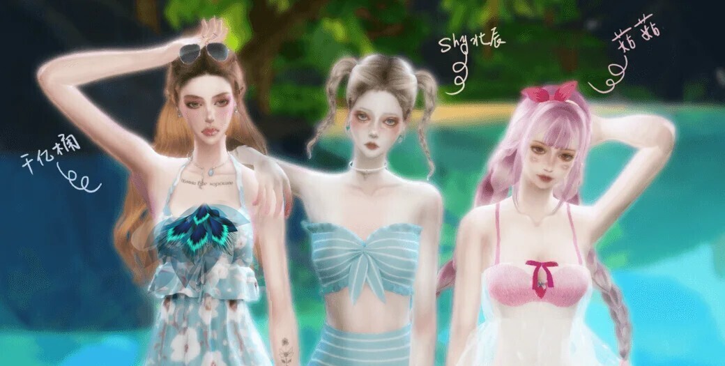 震惊，三名少女竟然进行海上多人运动？